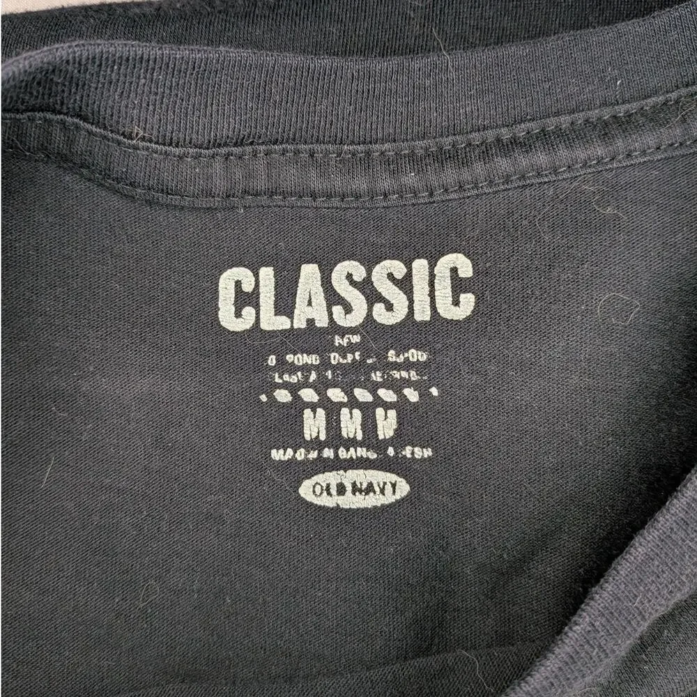 Old Navy Classic Black Crew Neck T-Shirt Men's Medium